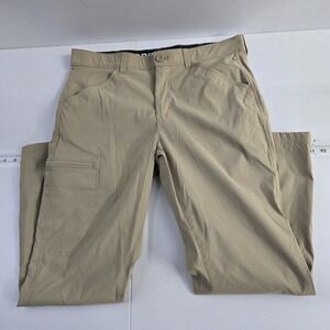Eddie Bauer rainer tech pants 36x30 beige tan mens 7150 chino khaki